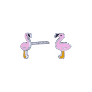 Kinderohrstecker mit rosa Flamingo 7 mm